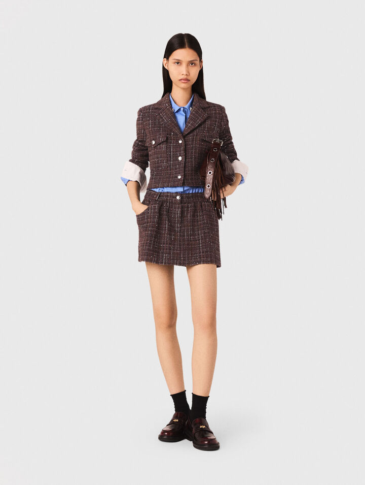 Veste courte en tweed