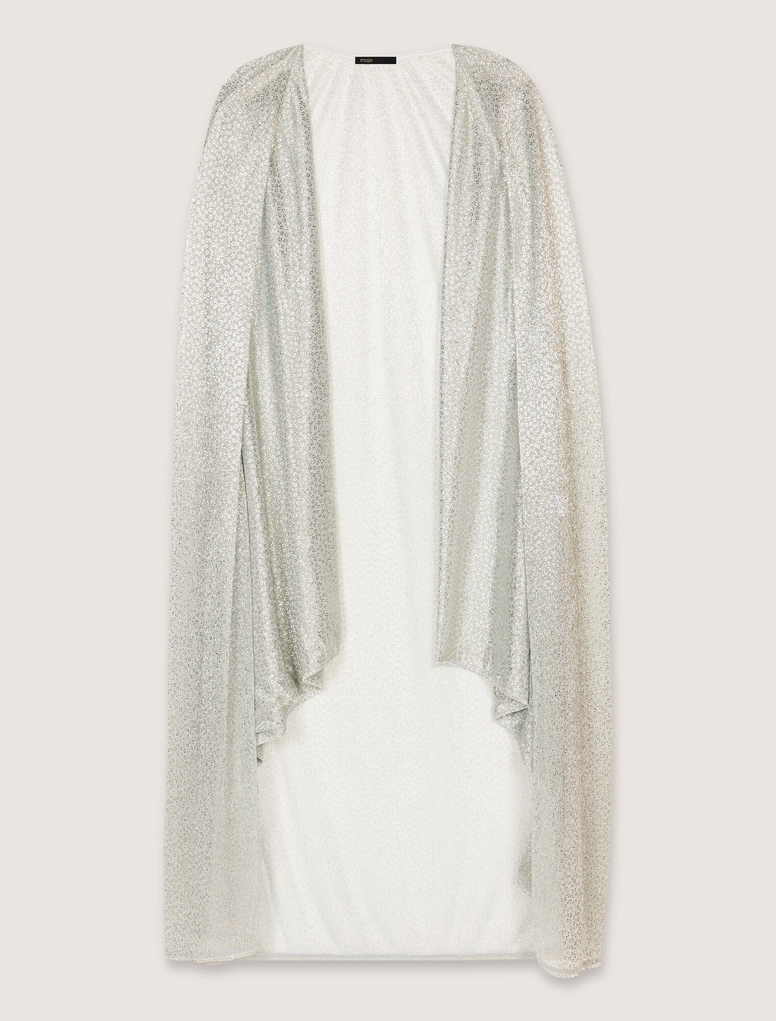 Lurex cape maxi dress