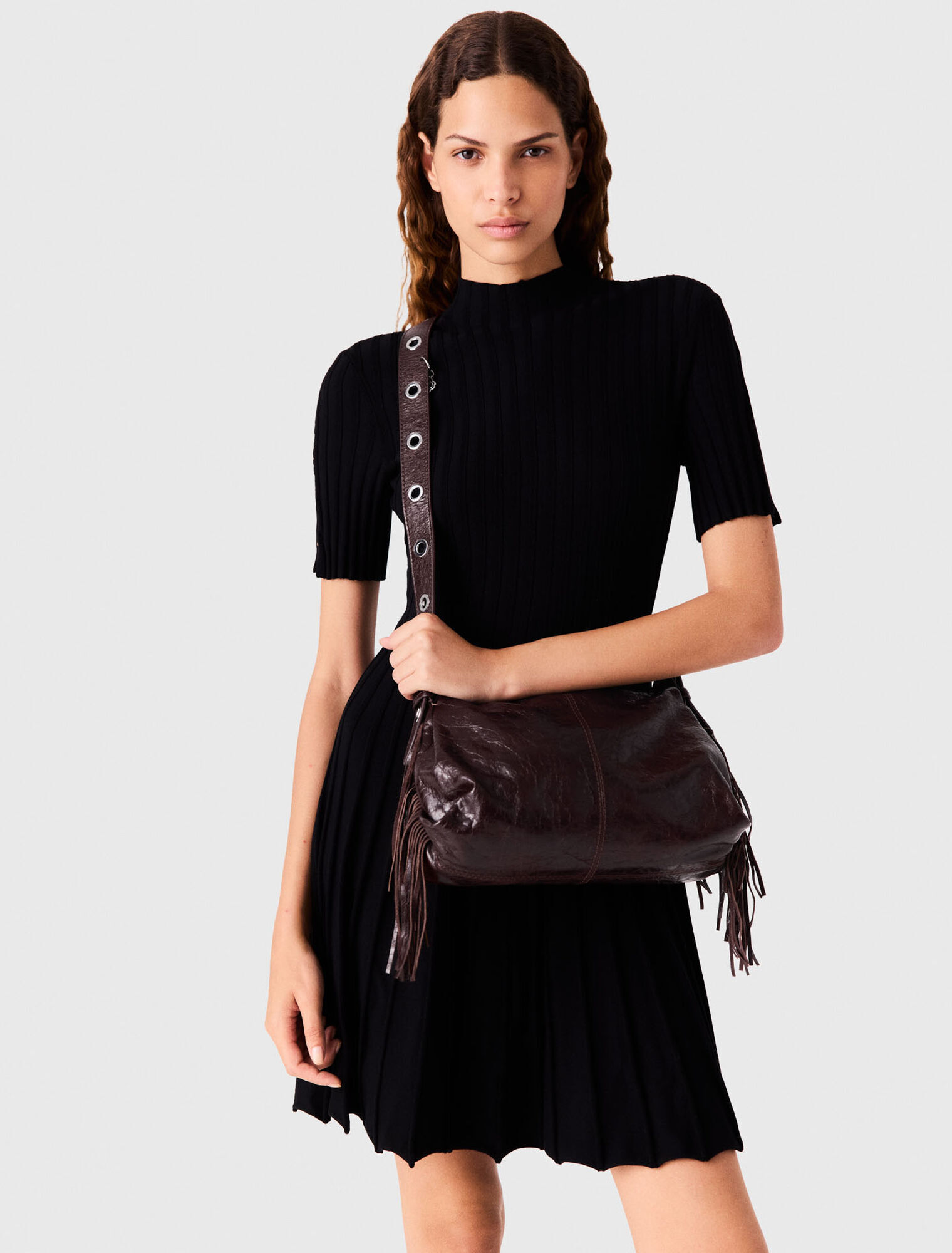 Sac Miss M en cuir craquel&eacute;