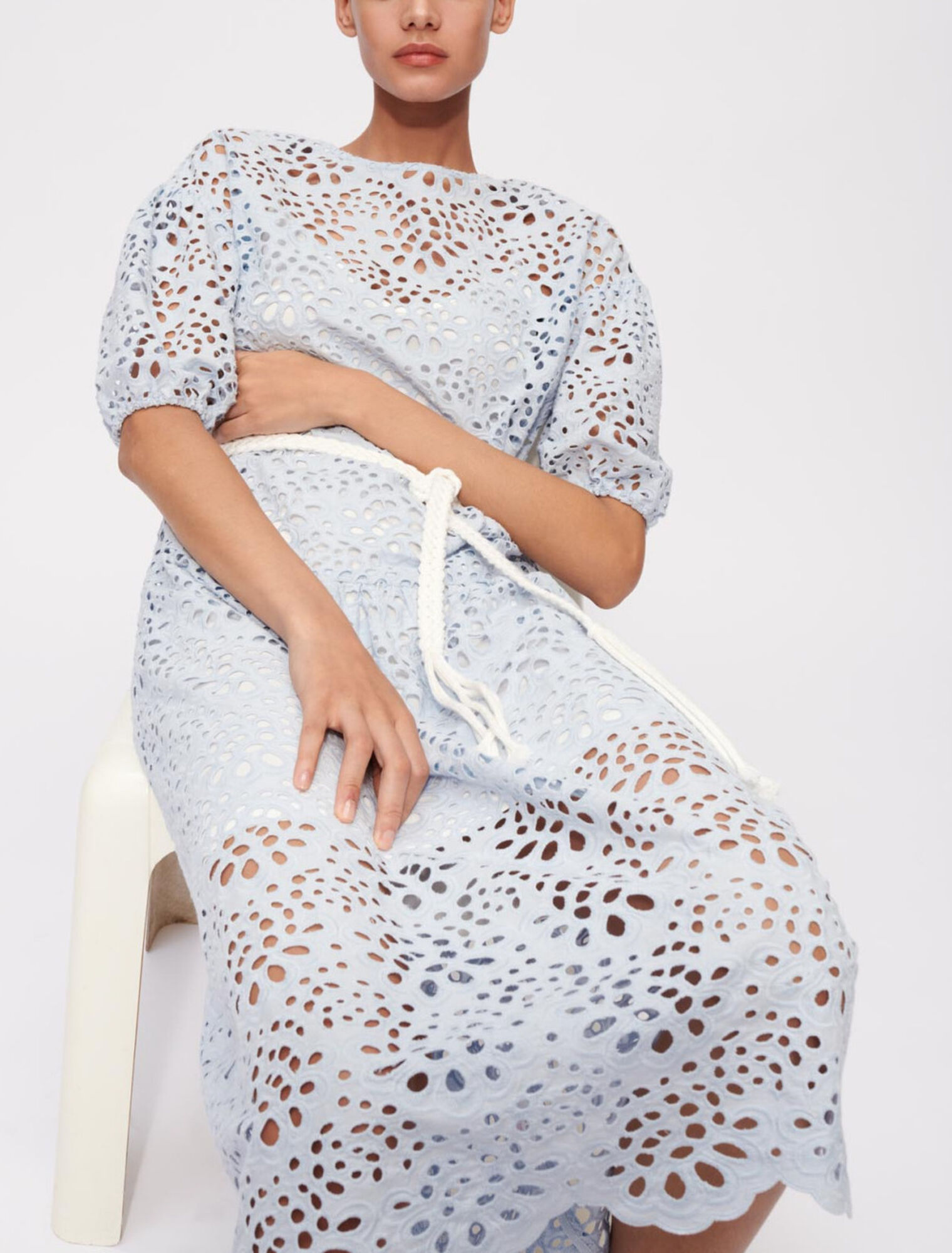 Robe en guipure dos nu