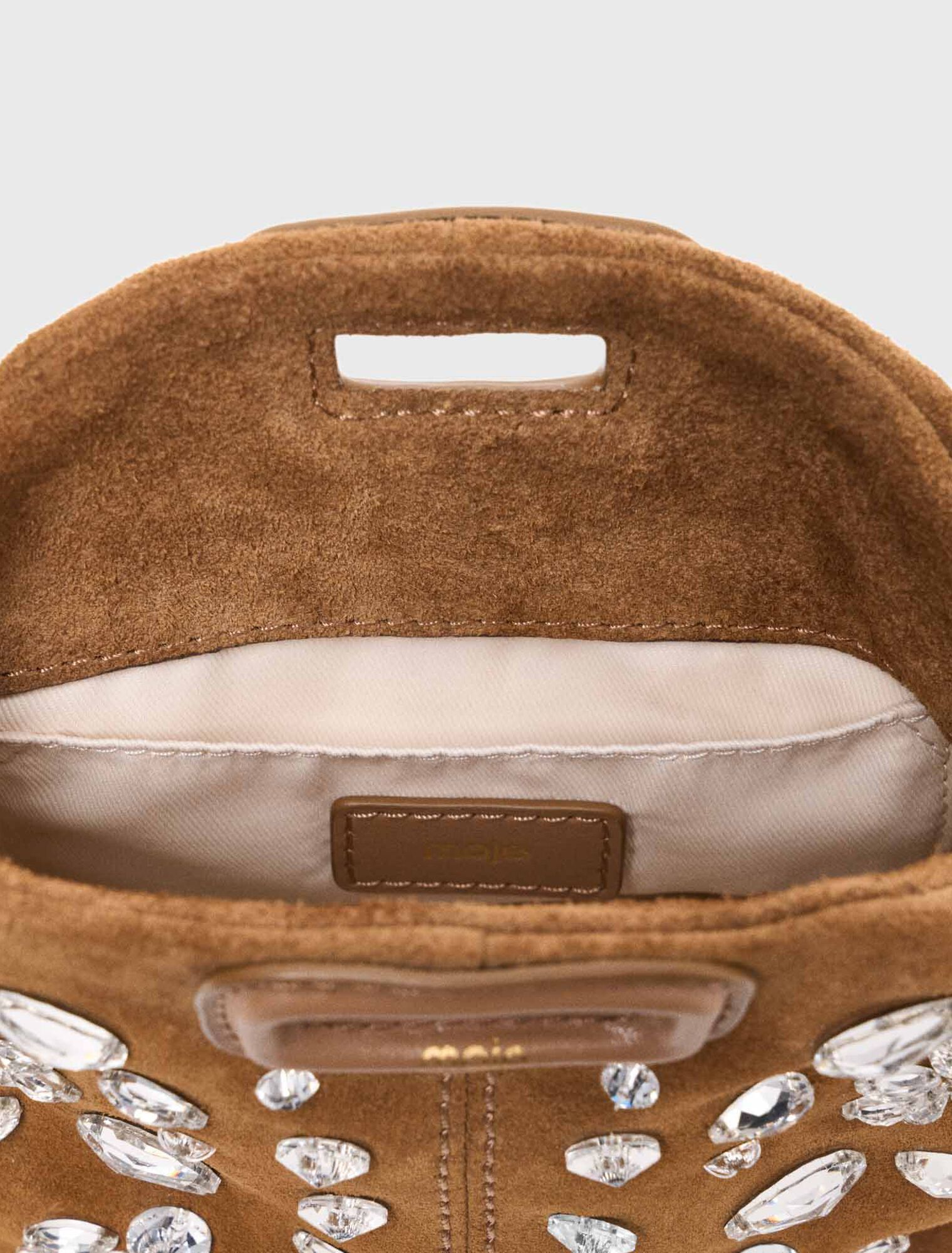 Sac Miss M micro en suède à strass