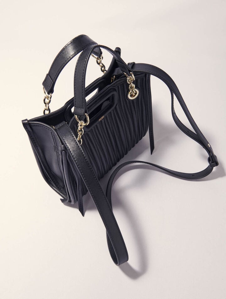 Mini cabas en cuir matelass&eacute;