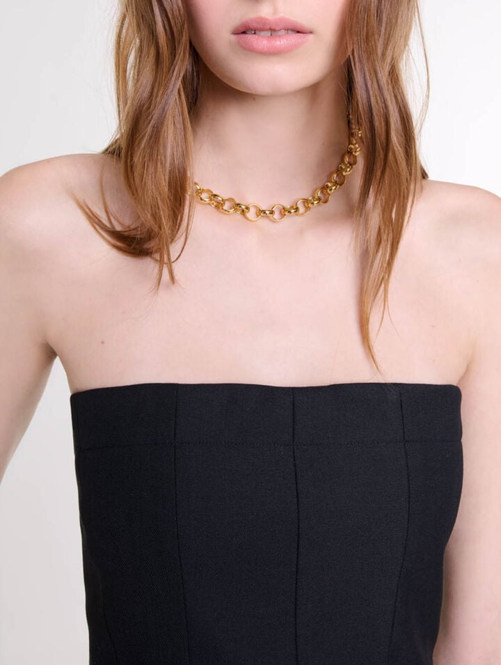 Bustier top with basque