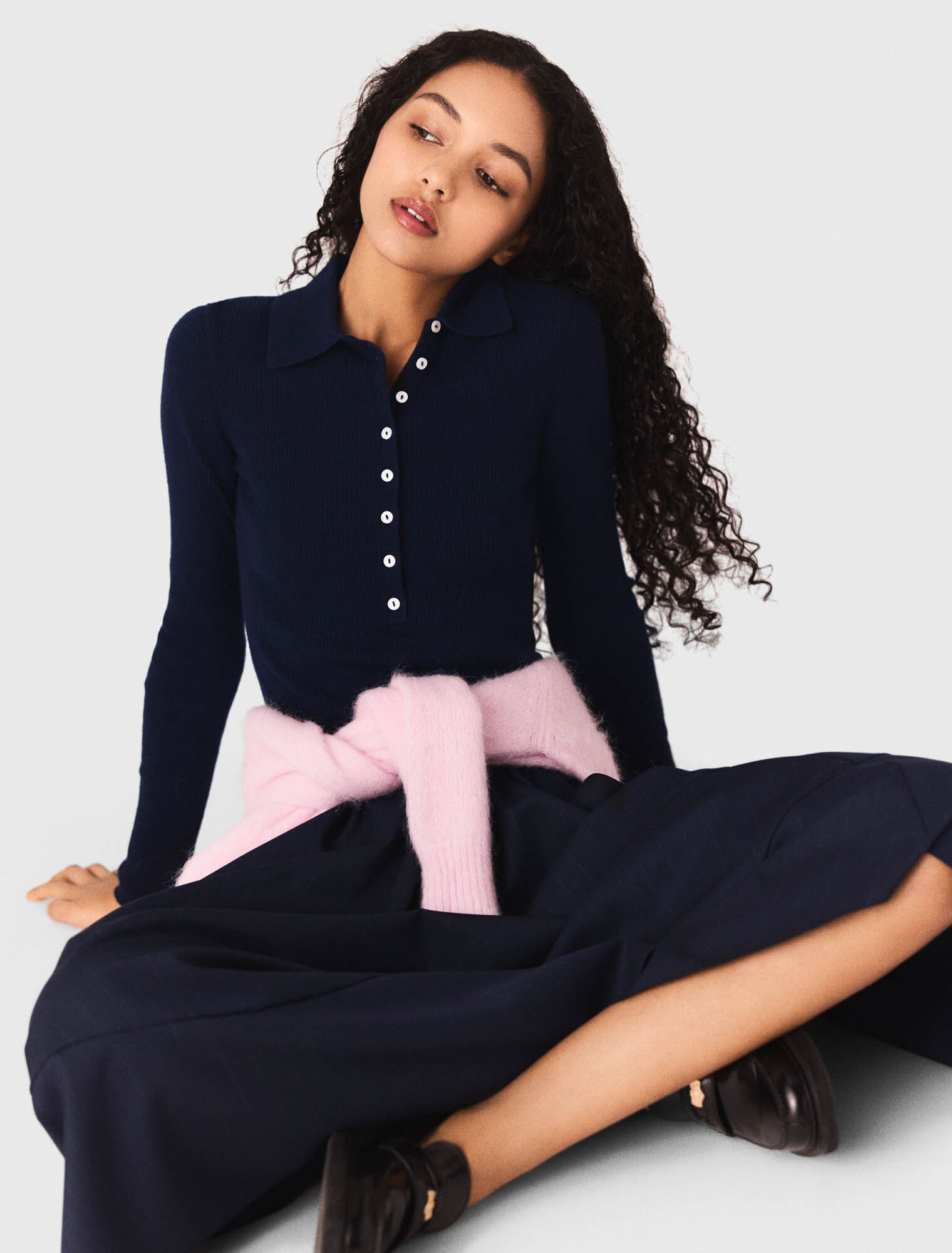 Pull c&ocirc;tel&eacute; &agrave; col polo