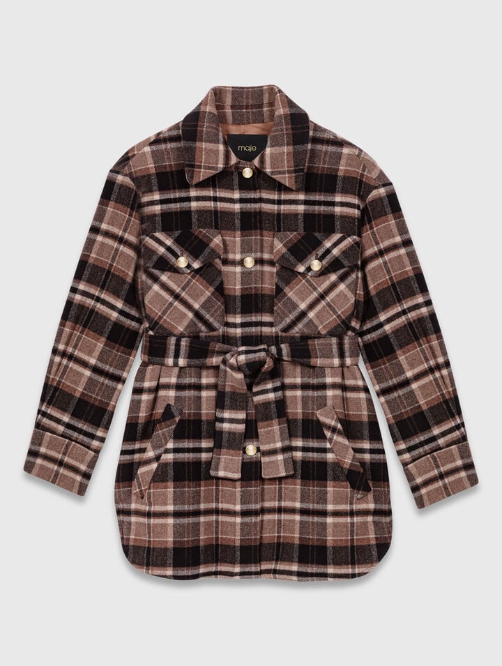 Checked coat