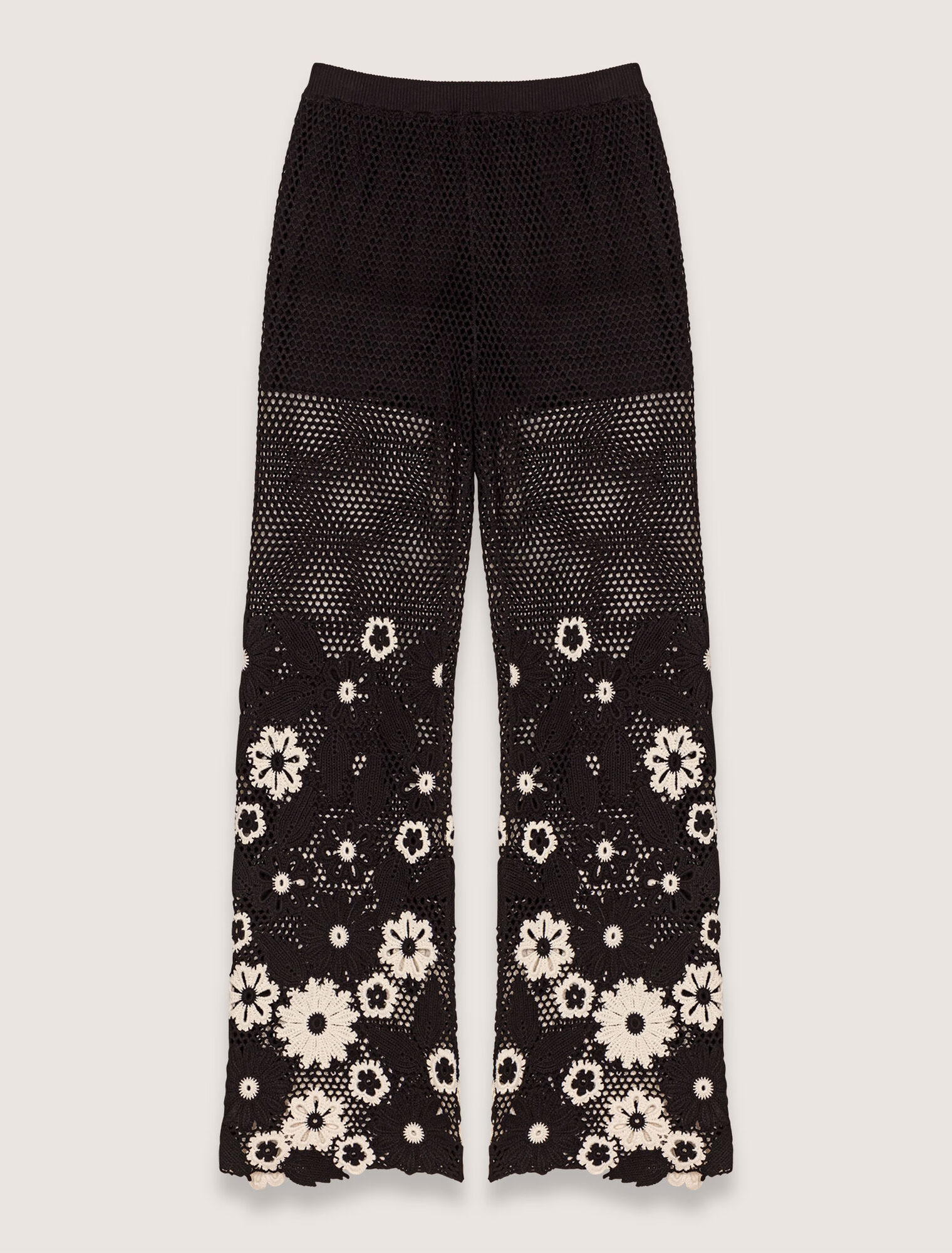 Pantalon en crochet floral