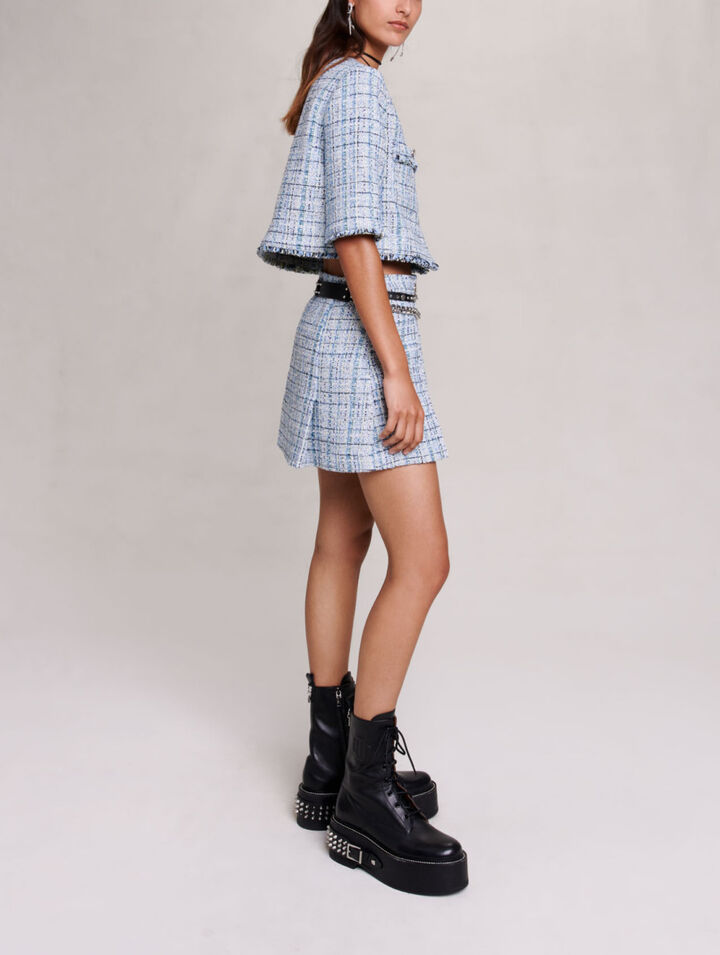 Short pleated skirt