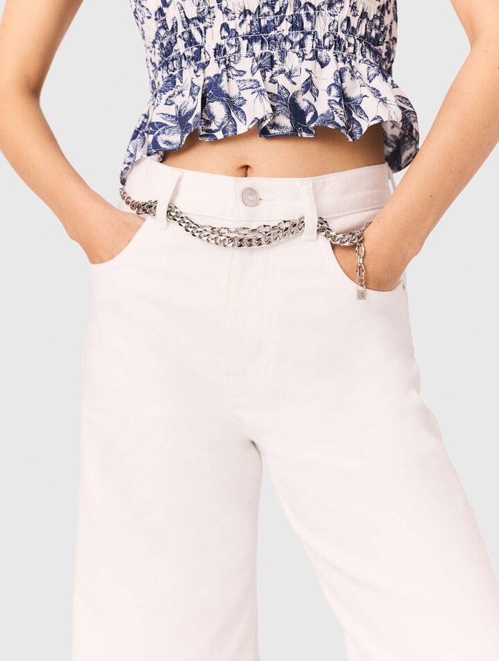 Jean large taille haute