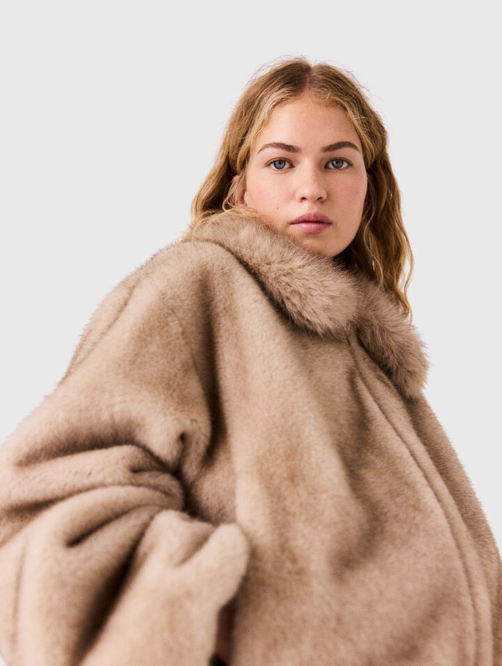 Faux fur jacket