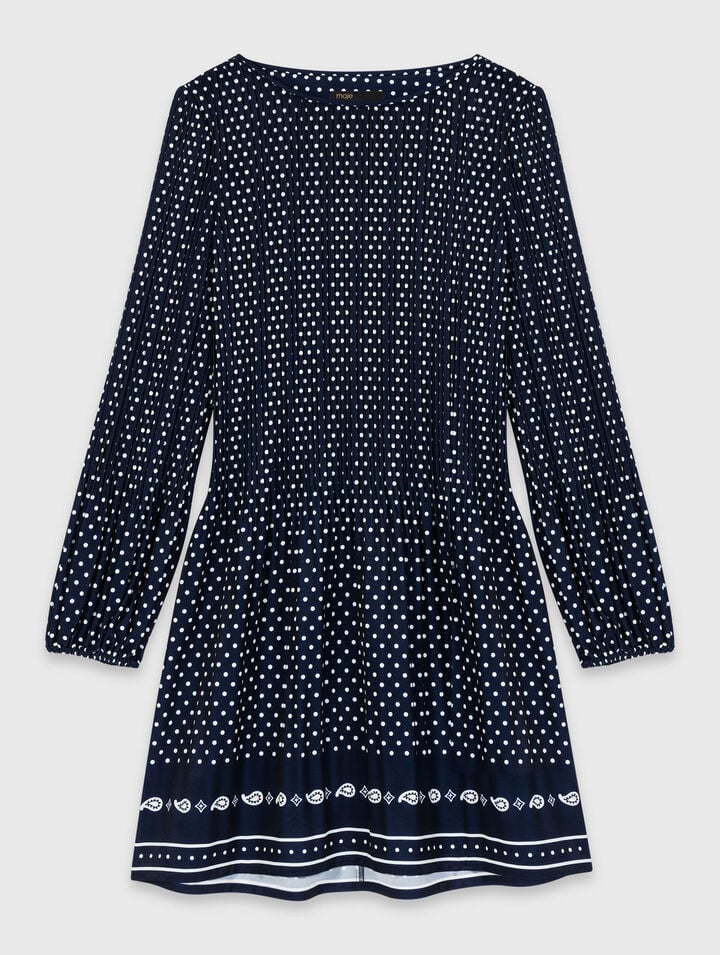 Robe pliss&eacute;e imprim&eacute;e