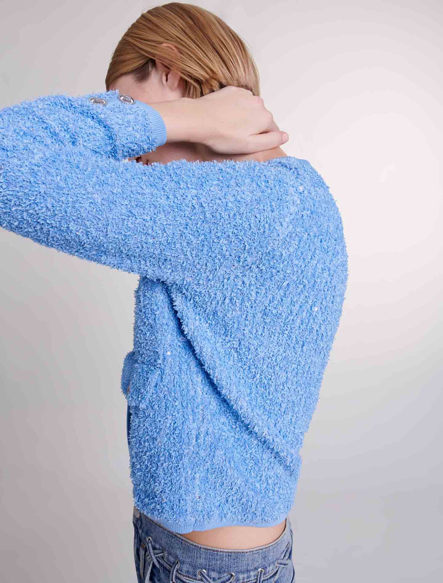 Cardigan en maille et sequins