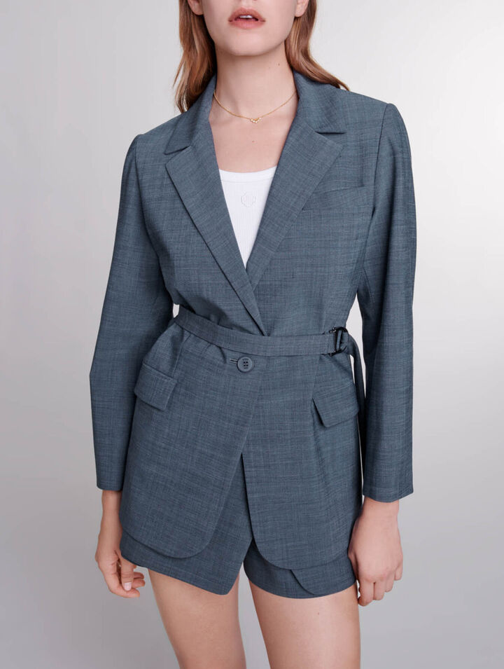 Veste de tailleur à ceinture