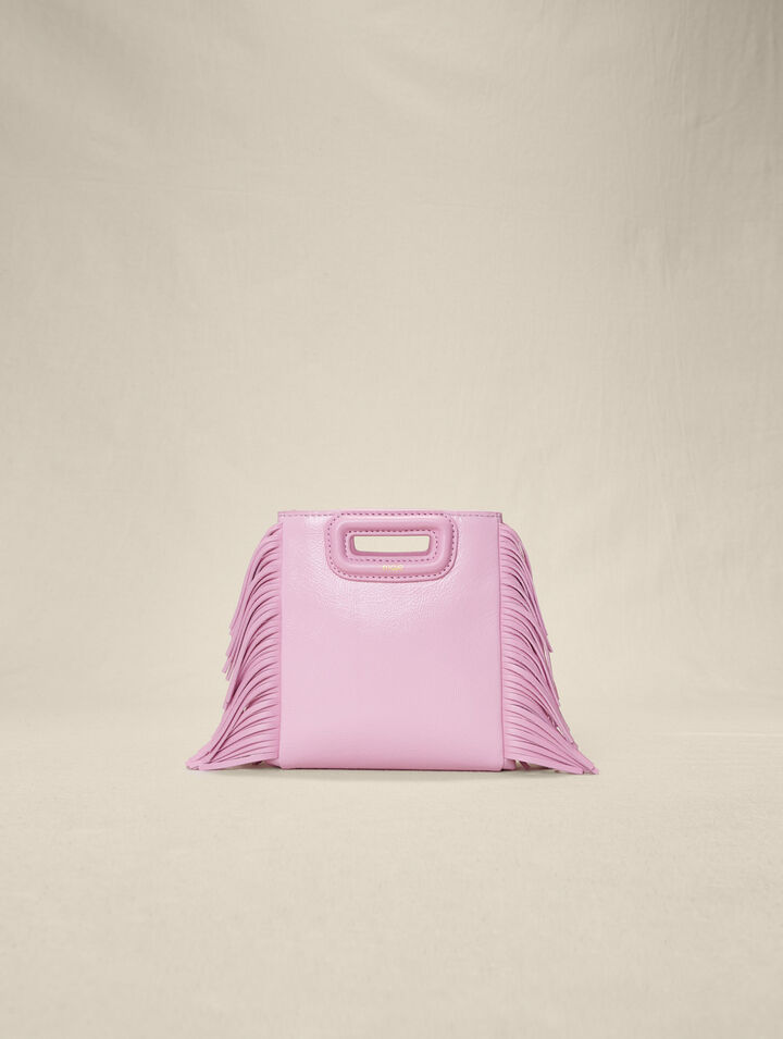 Pink leather mini M bag