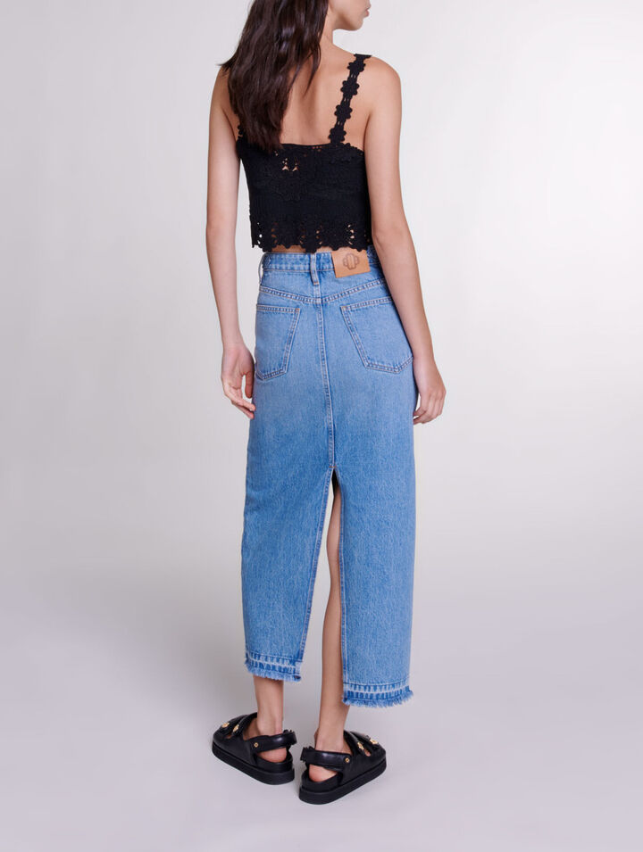 Guipure crop top