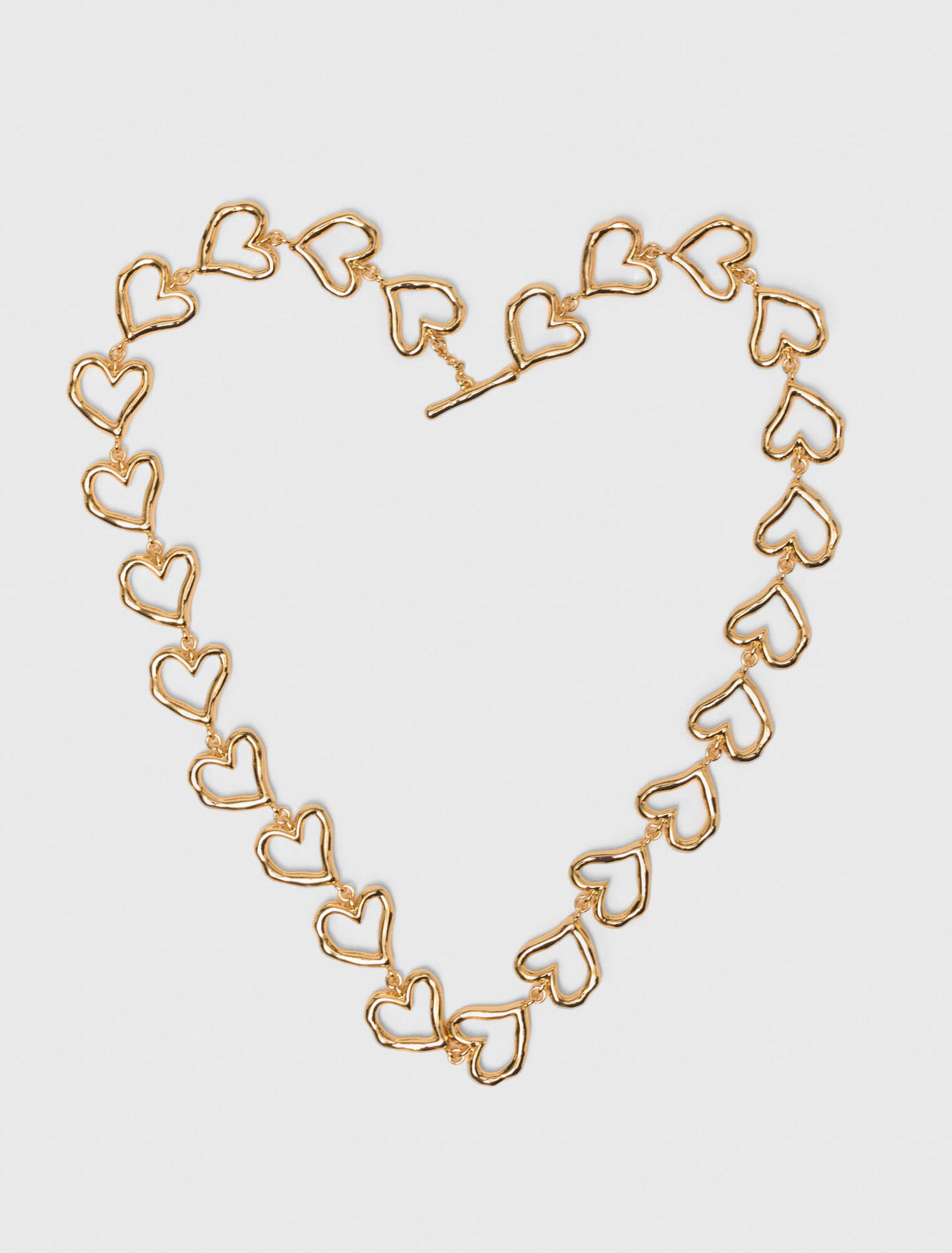 Collier cœur en laiton doré