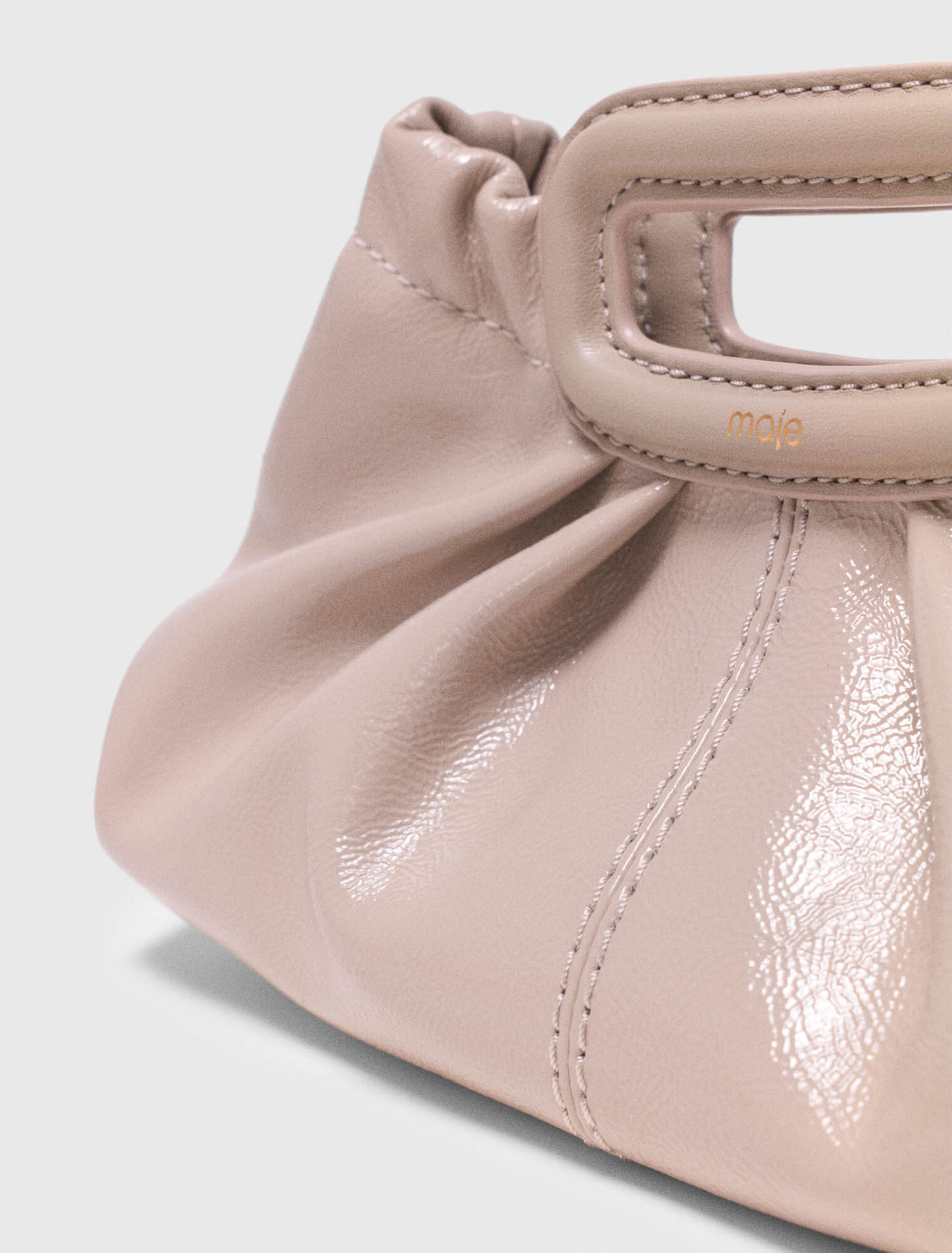 Mini clutch en cuir naplak