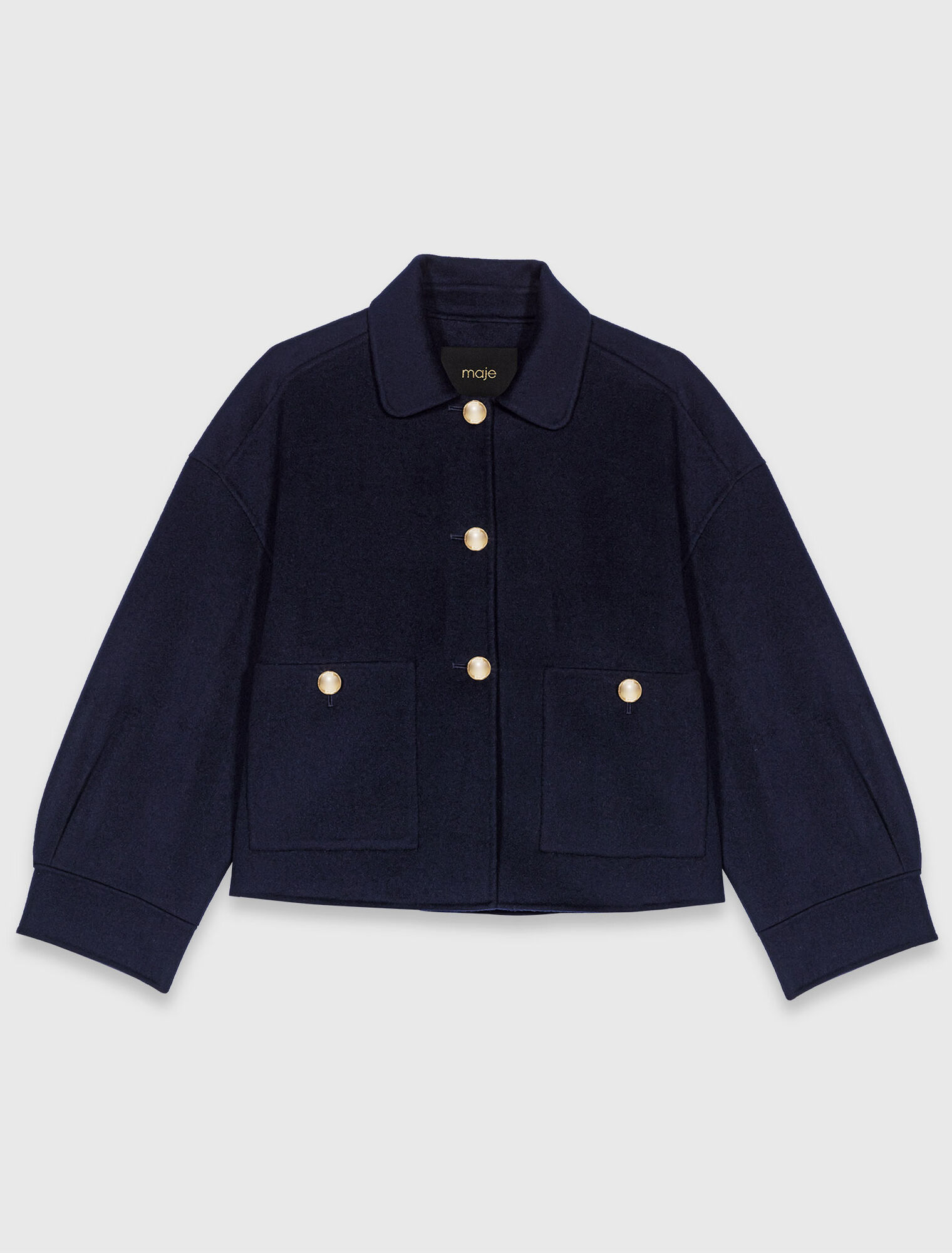 Cropped wool jacket