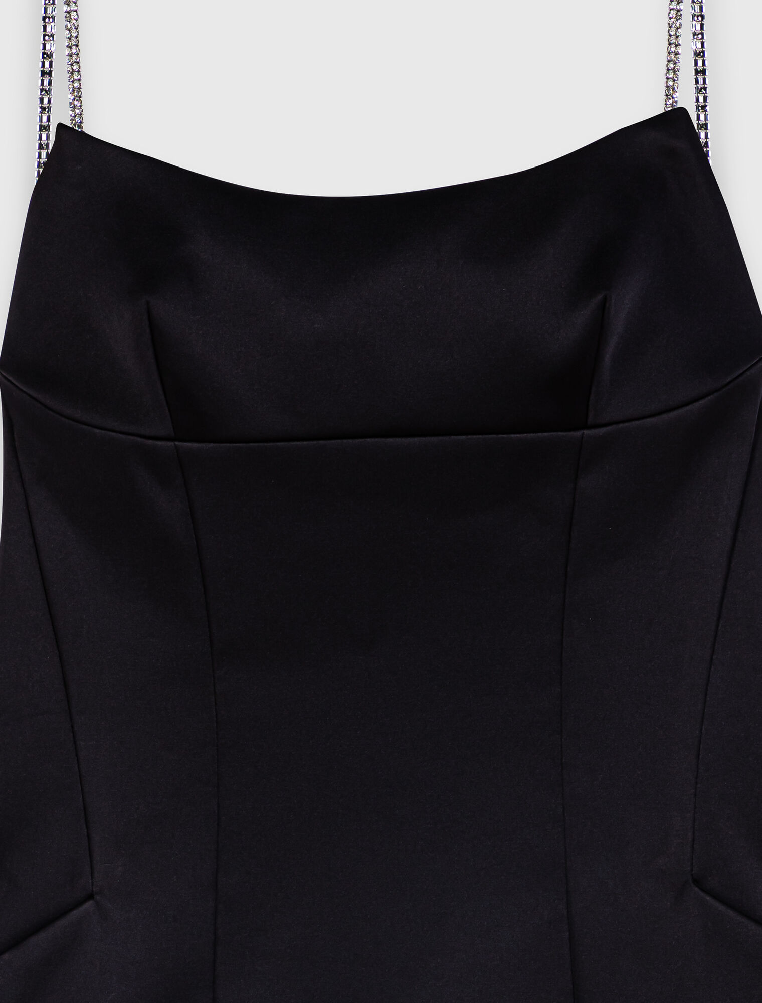 Robe courte en satin dos nu