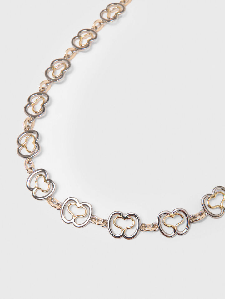 Chain belt with gold links