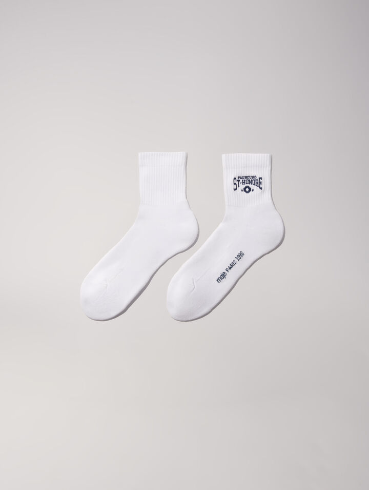 Saint Honoré embroidered socks