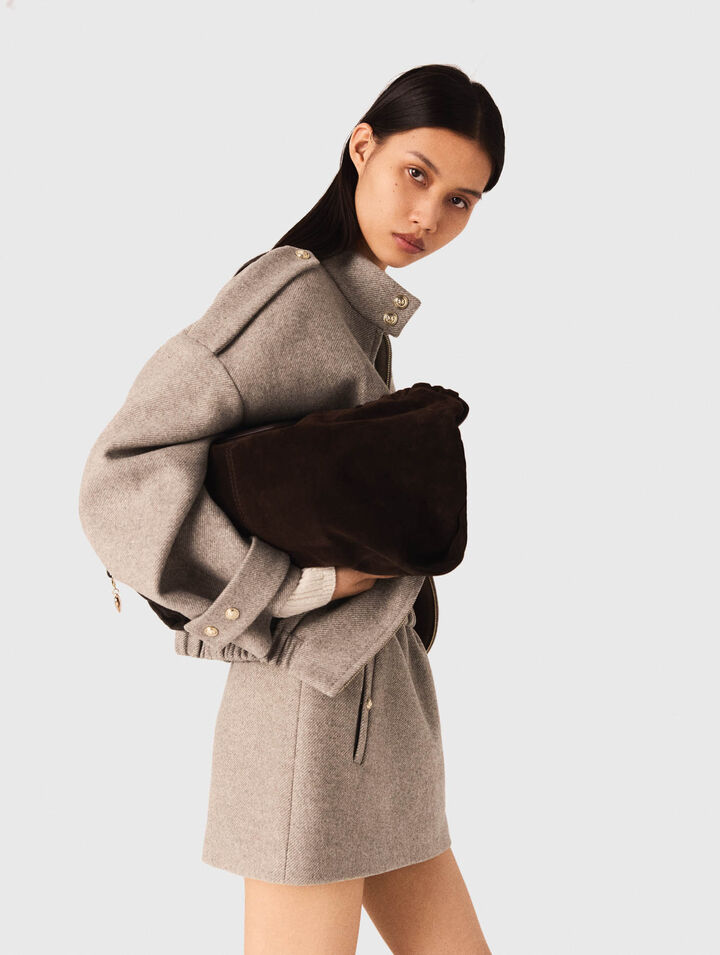 Sac M tote en cuir suède