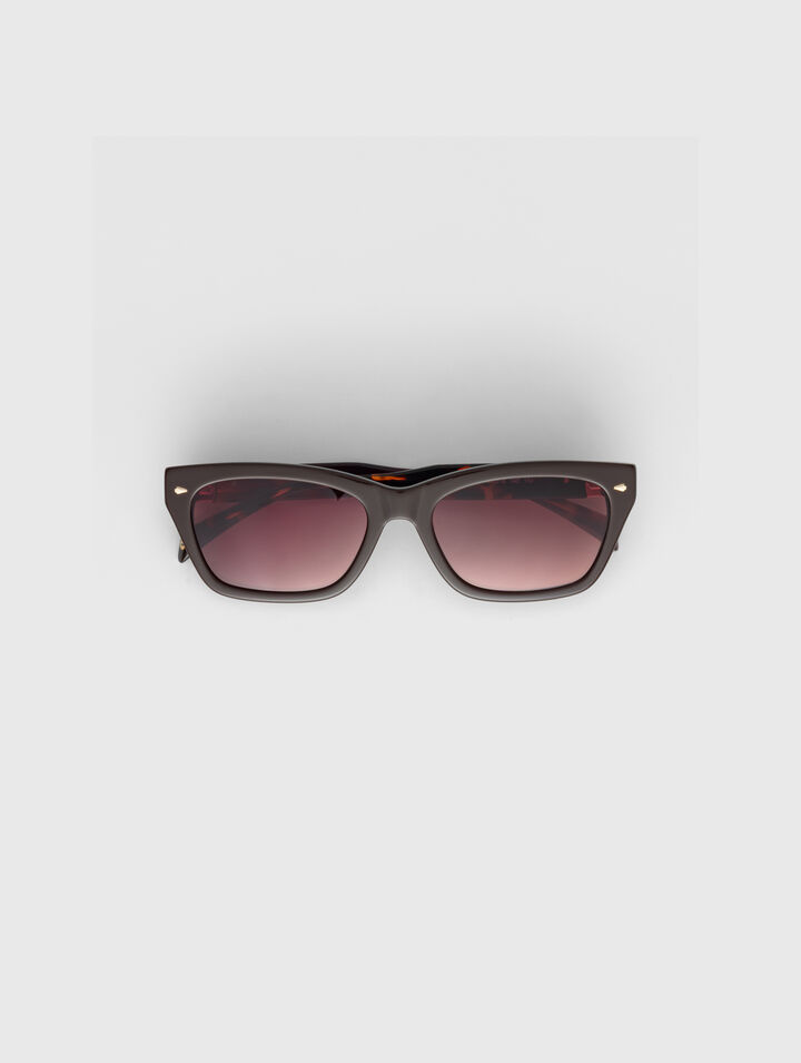 Lunettes rectangles en ac&eacute;tate