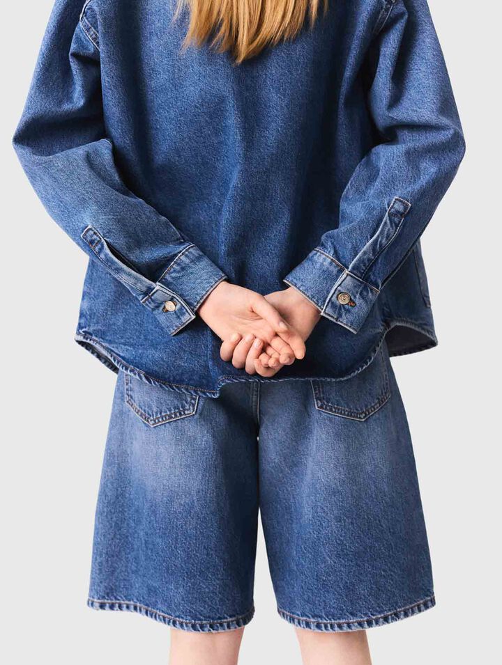 Veste en jean délavé