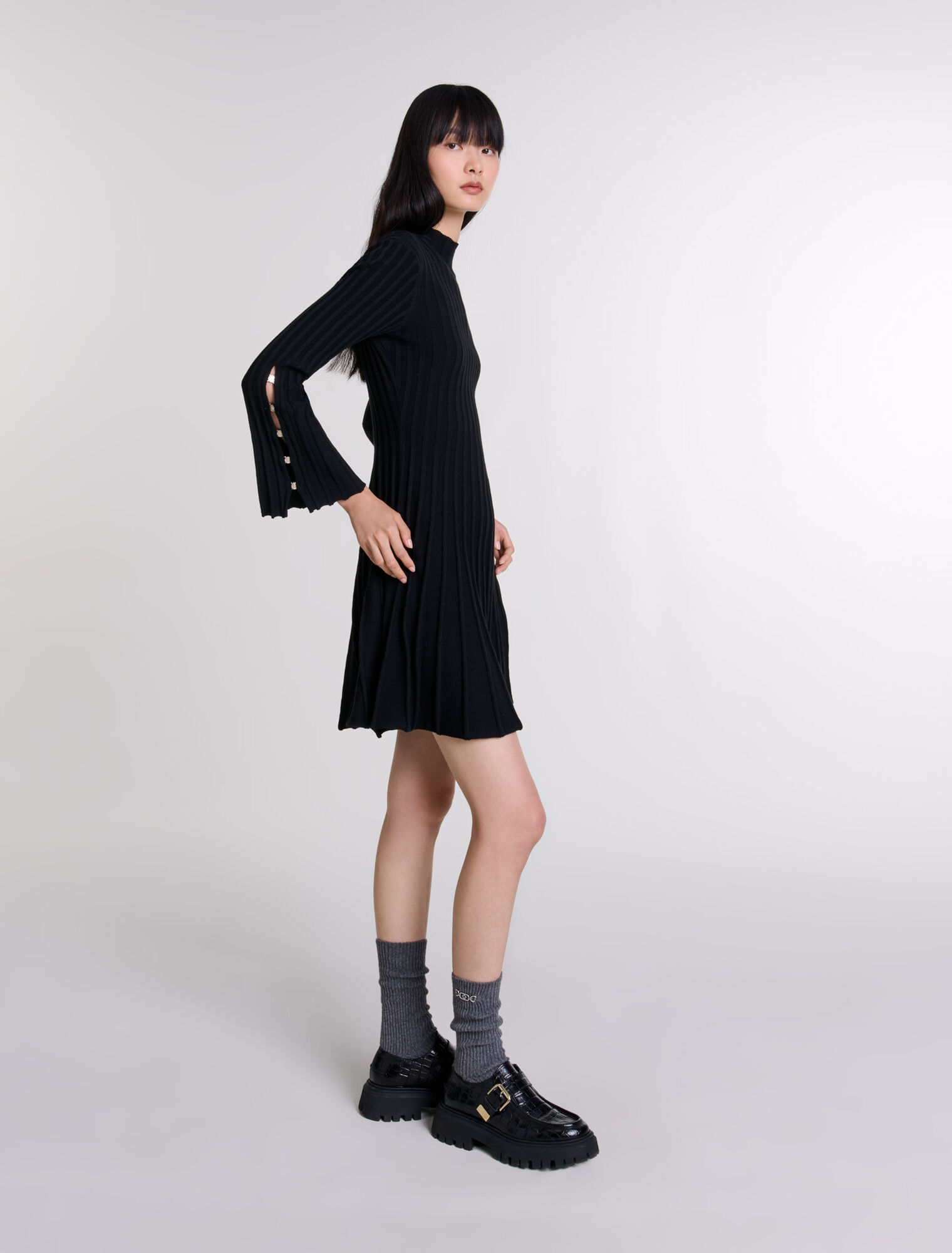 Robe courte en maille