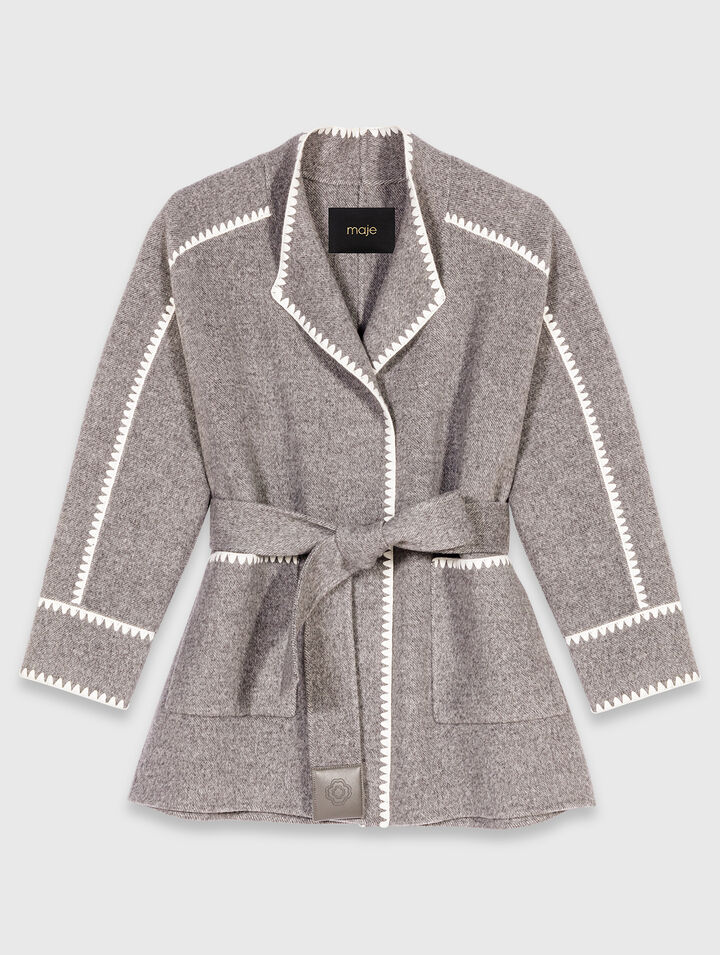 Manteau court double face