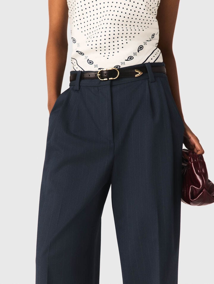 Pantalon de tailleur &agrave; rayures