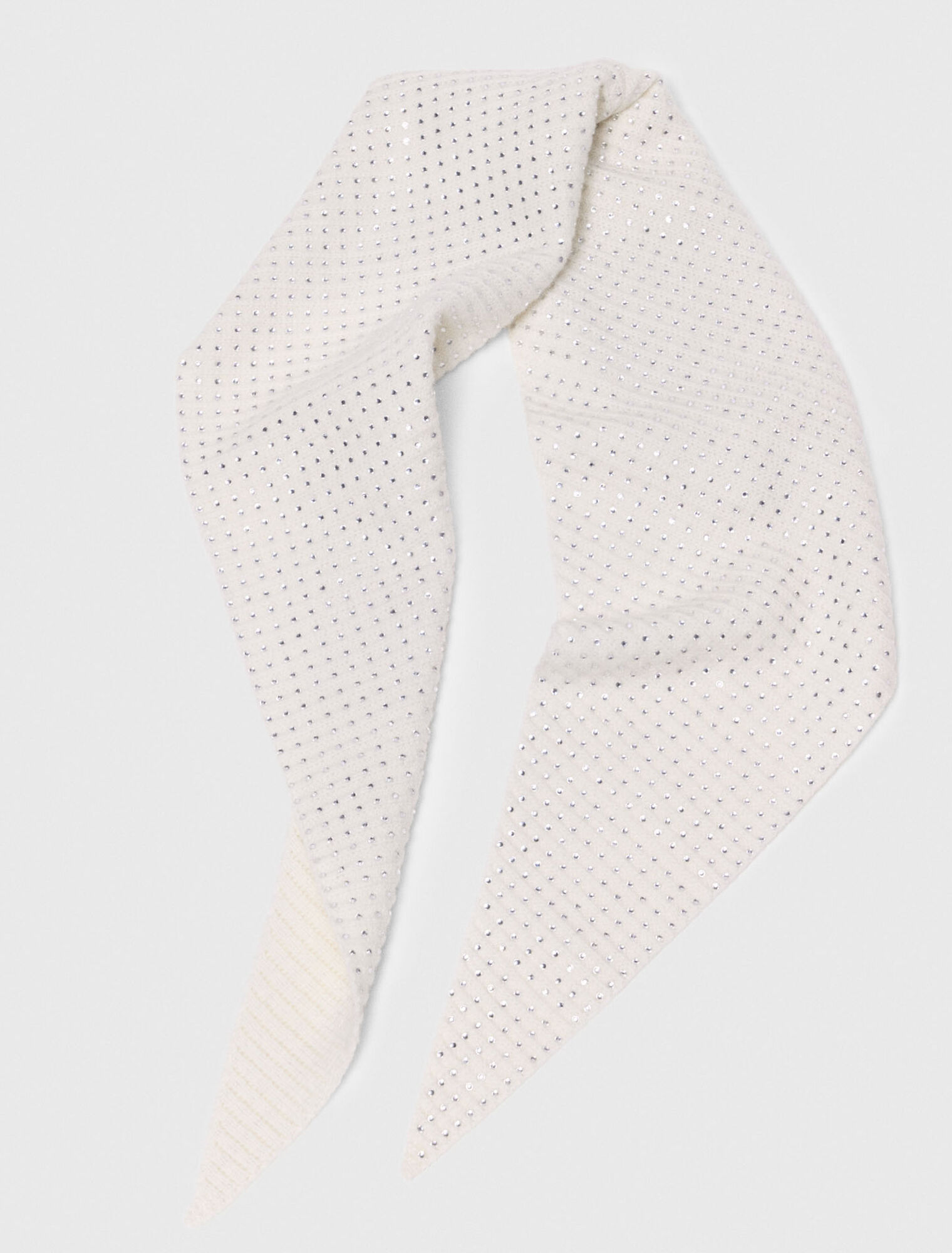 Echarpe triangle en laine strass&eacute;e