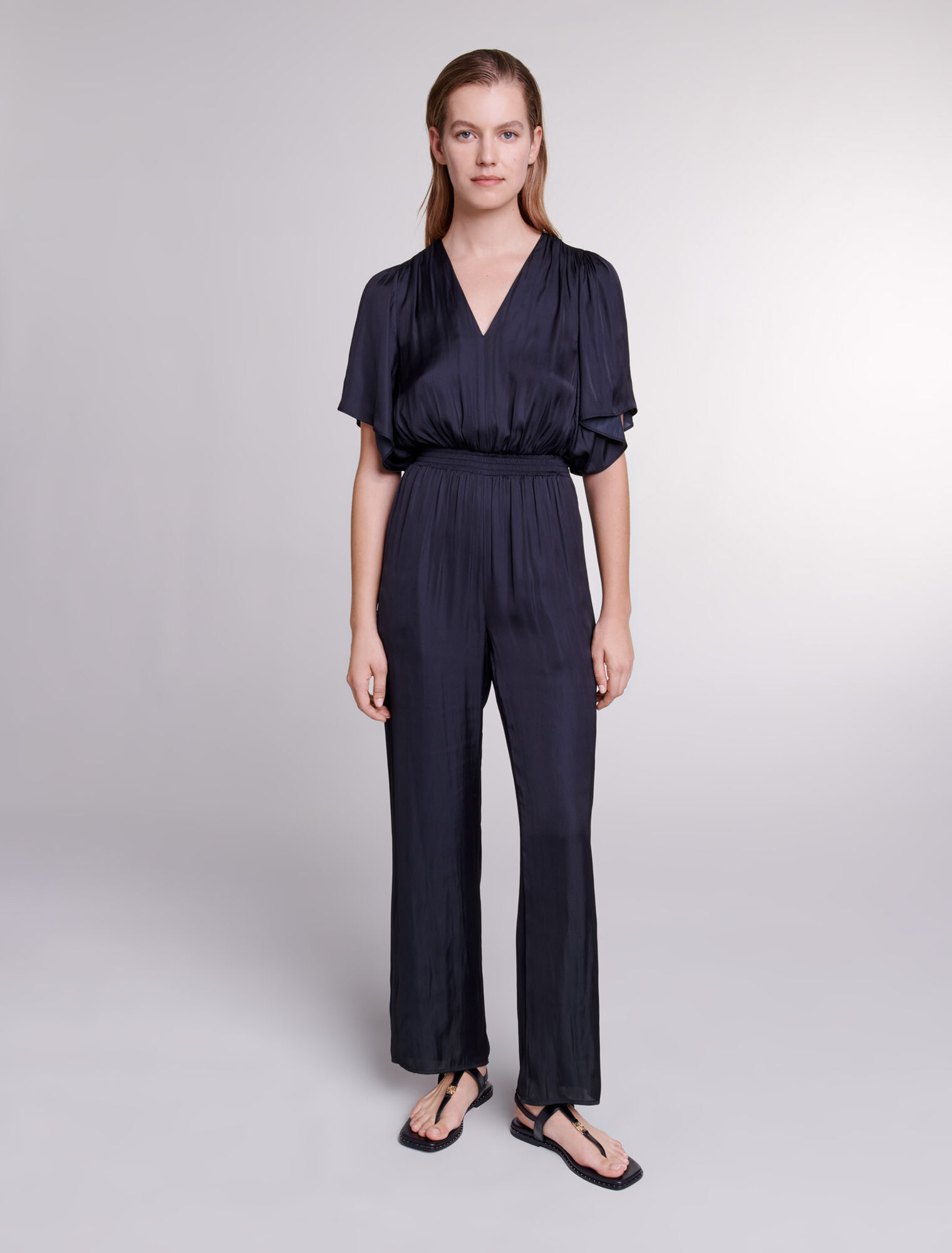 Satin trouser suit