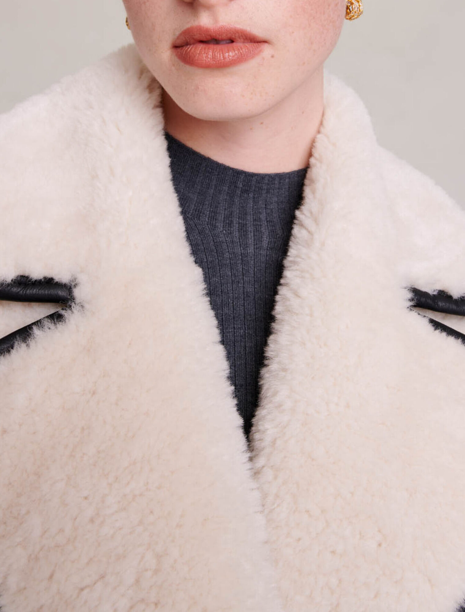 Short faux fur coat