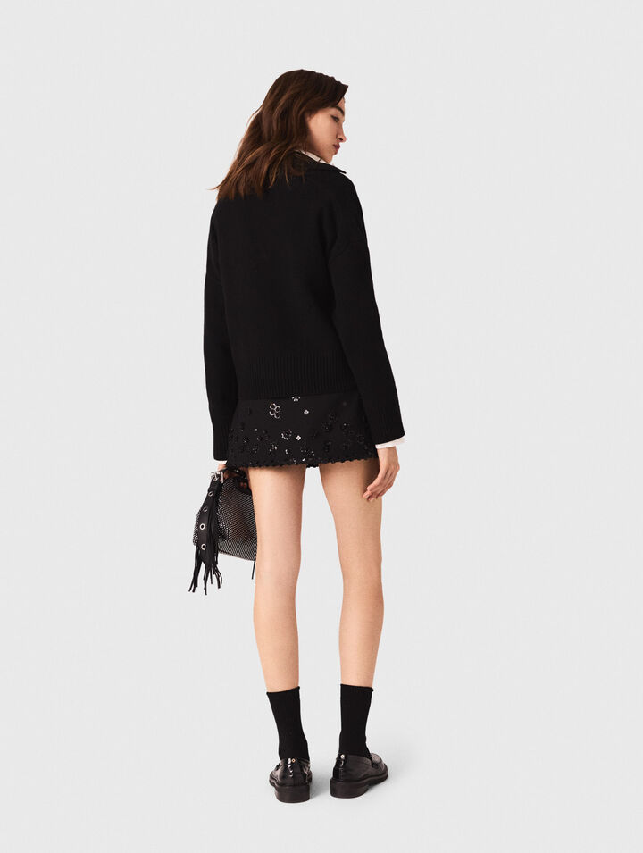 Cardigan à col polo ouvert