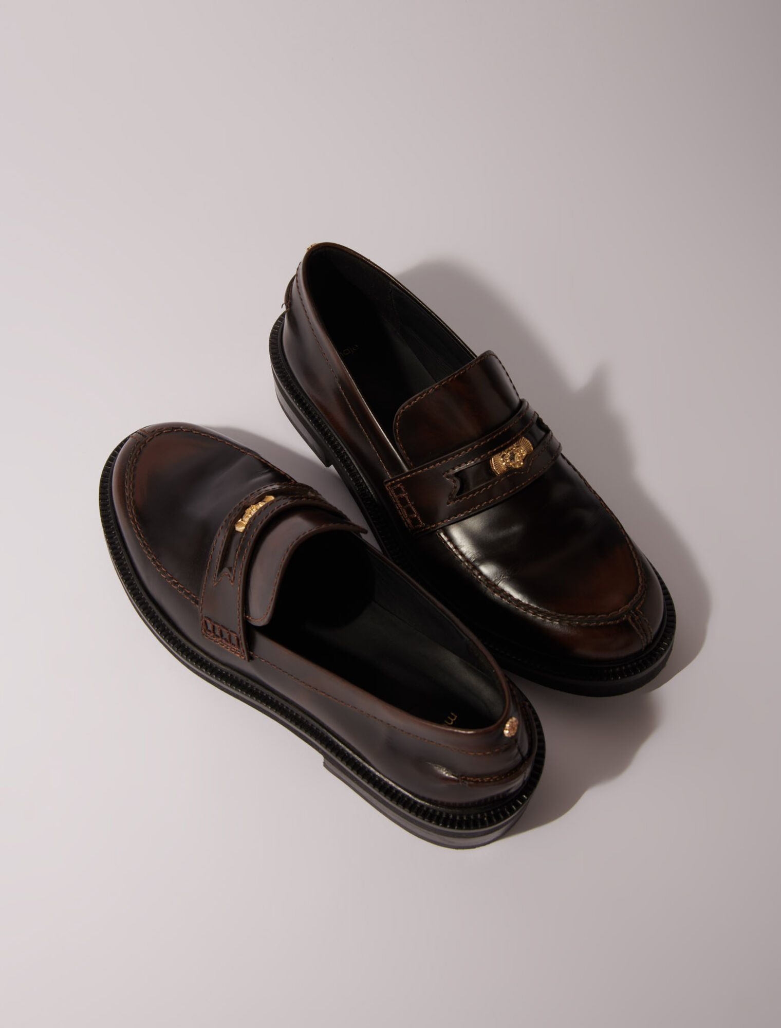 Mocassins en cuir brossé