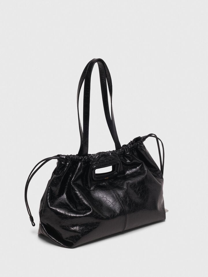 Sac M tote en cuir craquelé
