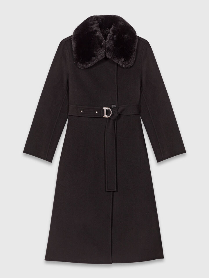 Manteau double face à col amovible