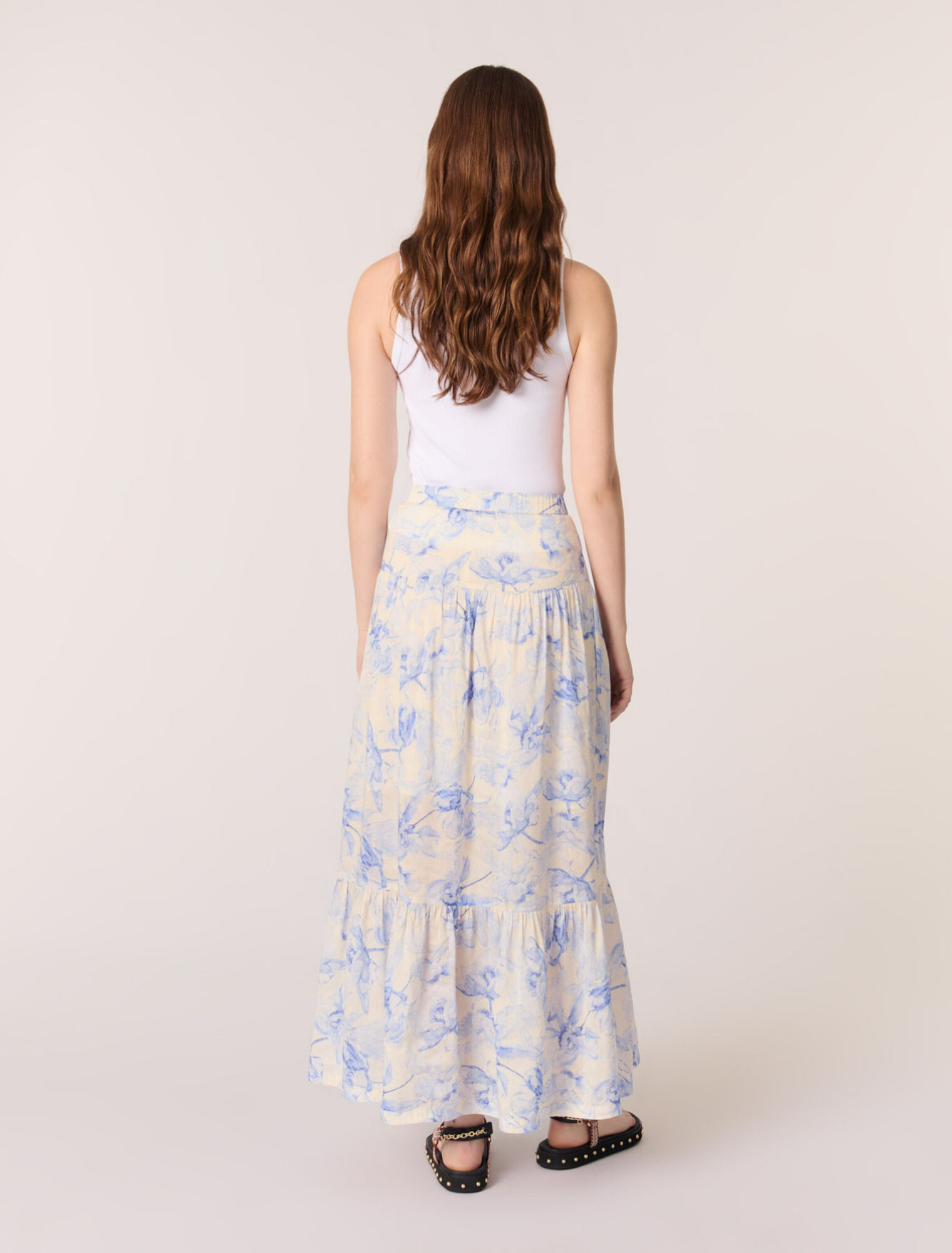 Jupe longue imprim&eacute; floral