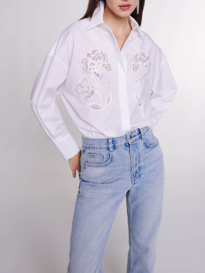 Chemise popeline à crochet