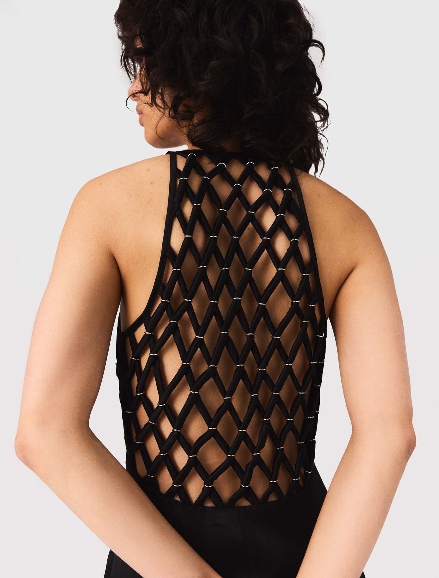 Robe longue fluide avec dos tressé