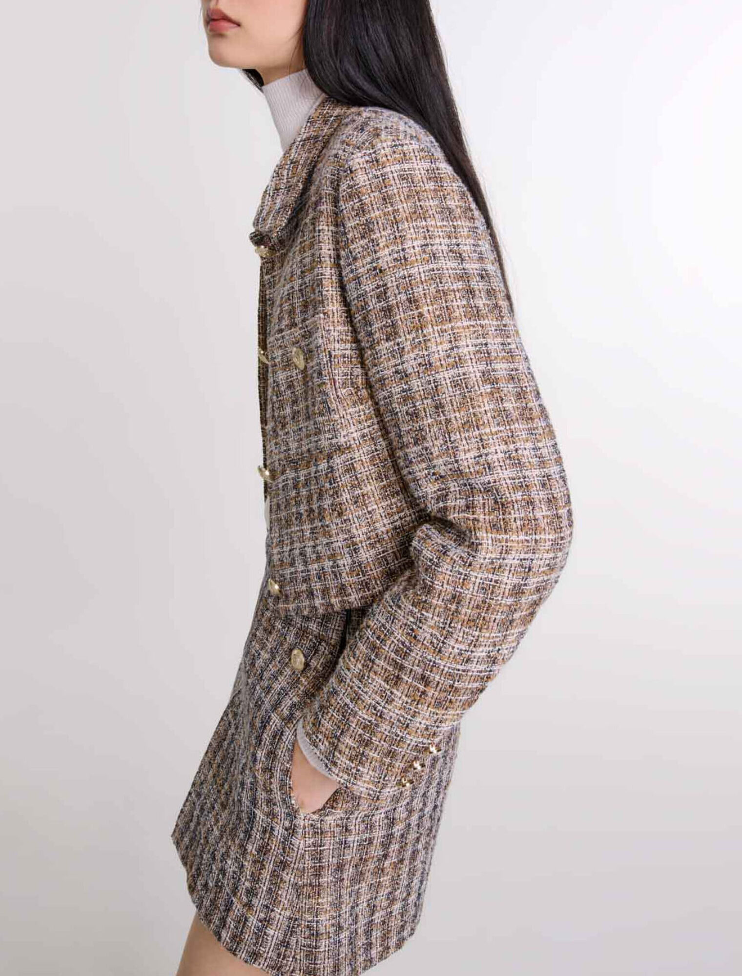 Veste courte en tweed