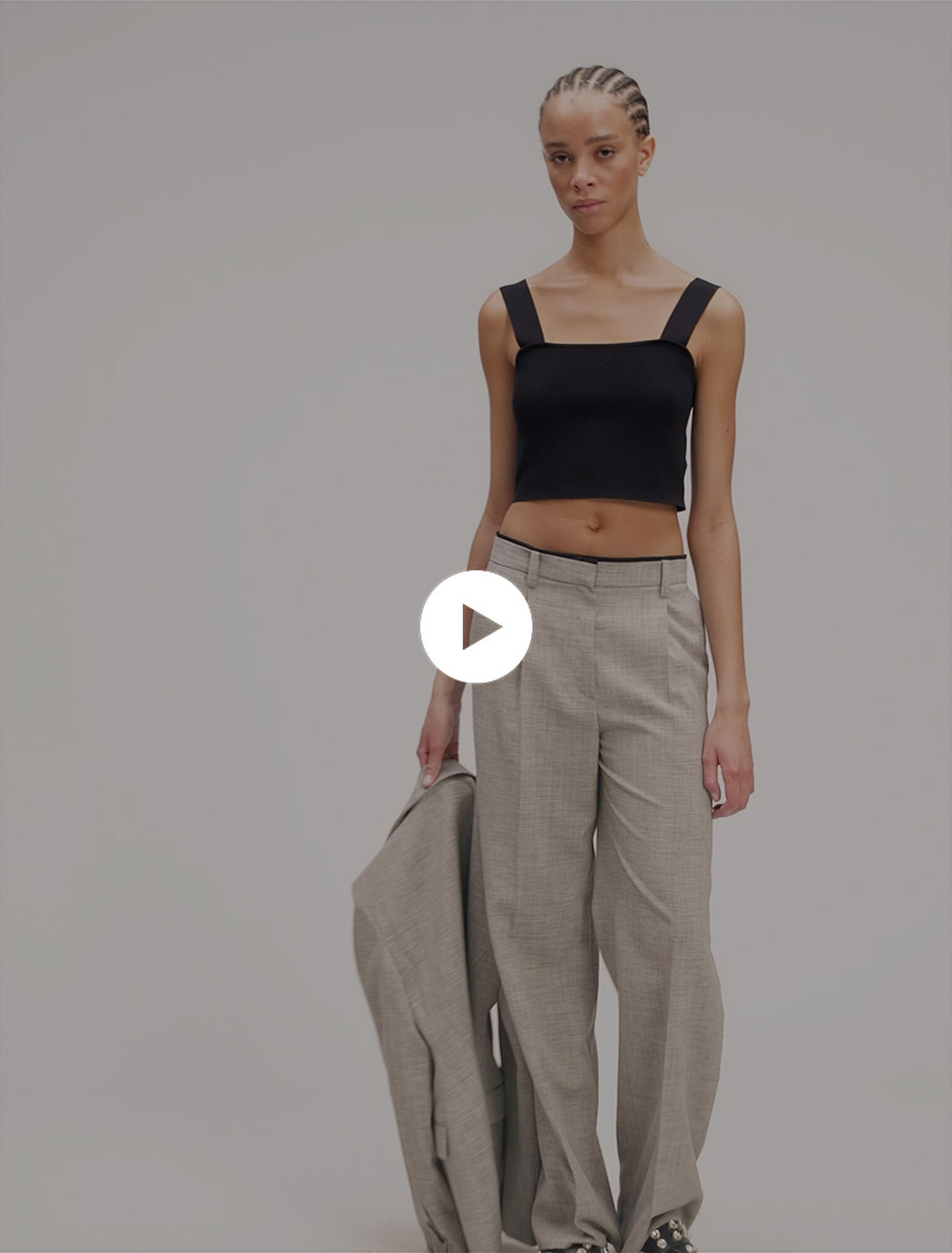 Pantalon de tailleur droit