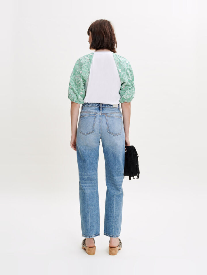 Tee-shirt en mix matière
