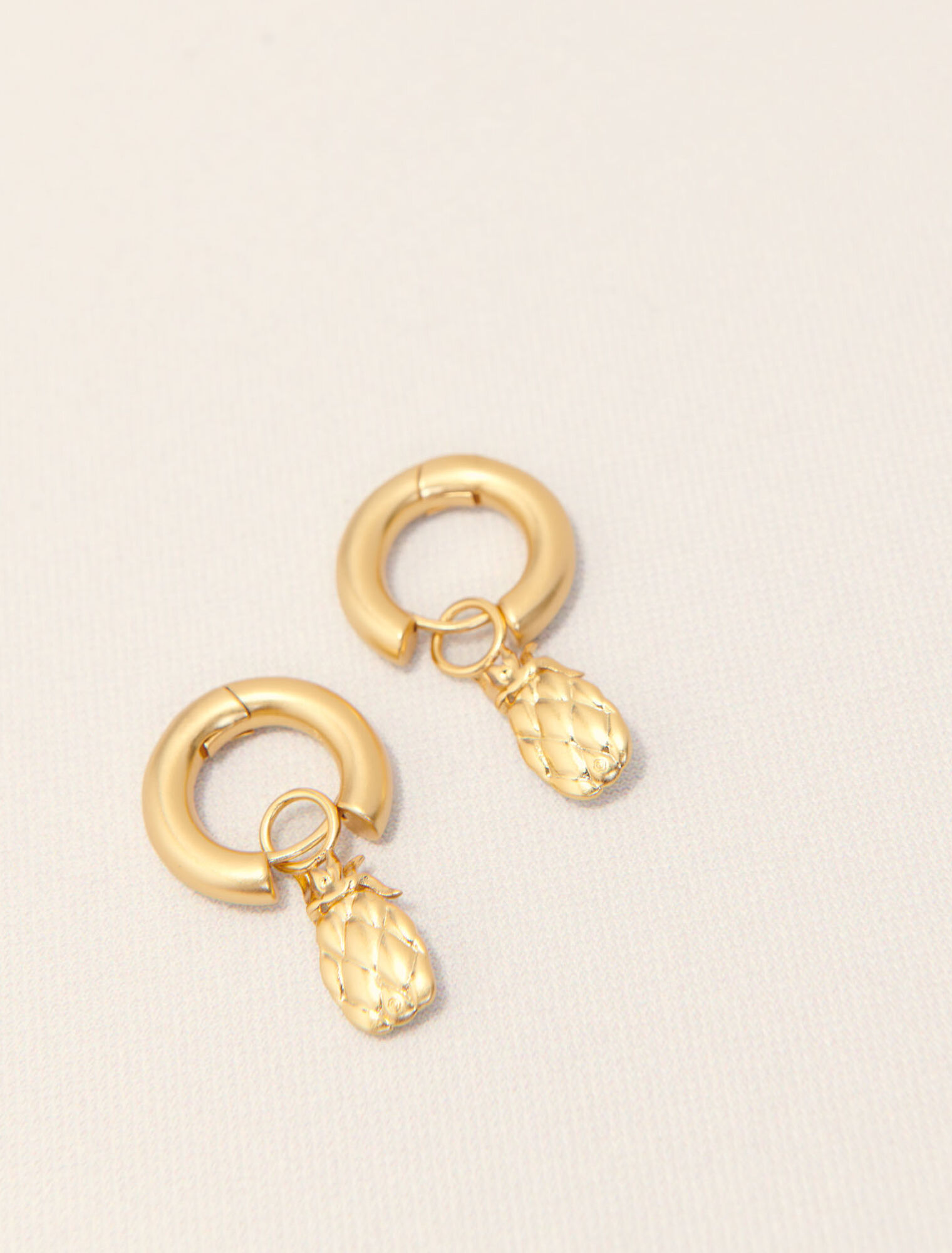 Mini créoles ananas à strass