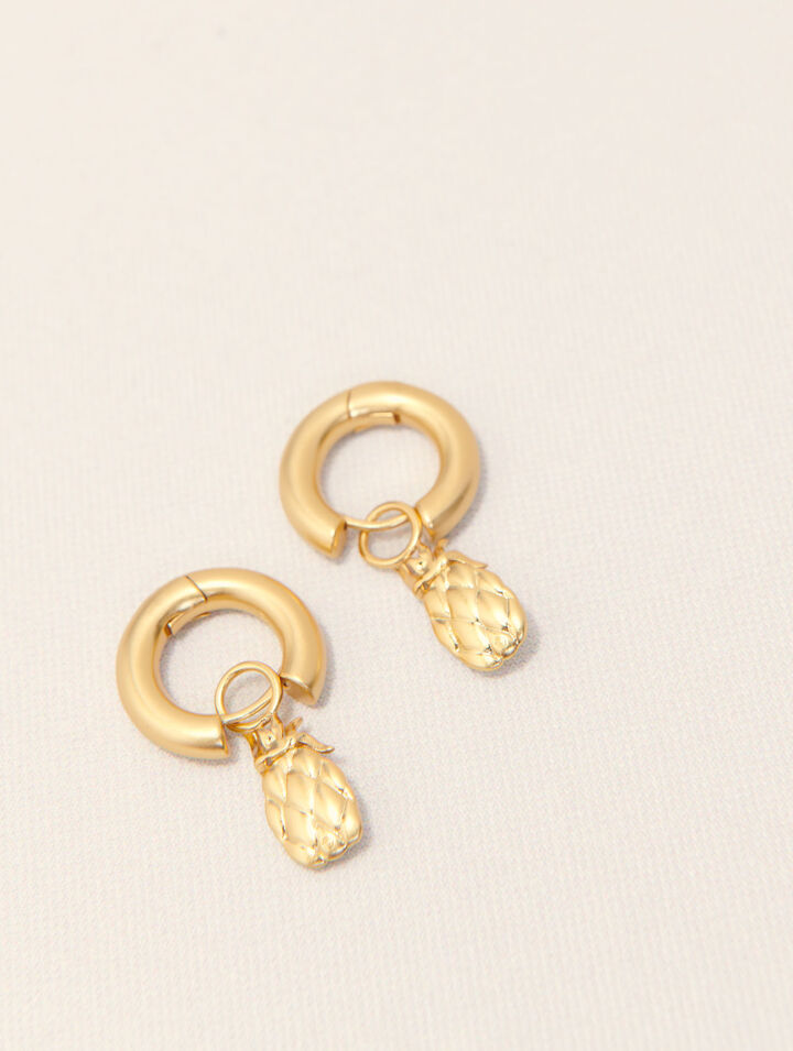 Mini créoles ananas à strass