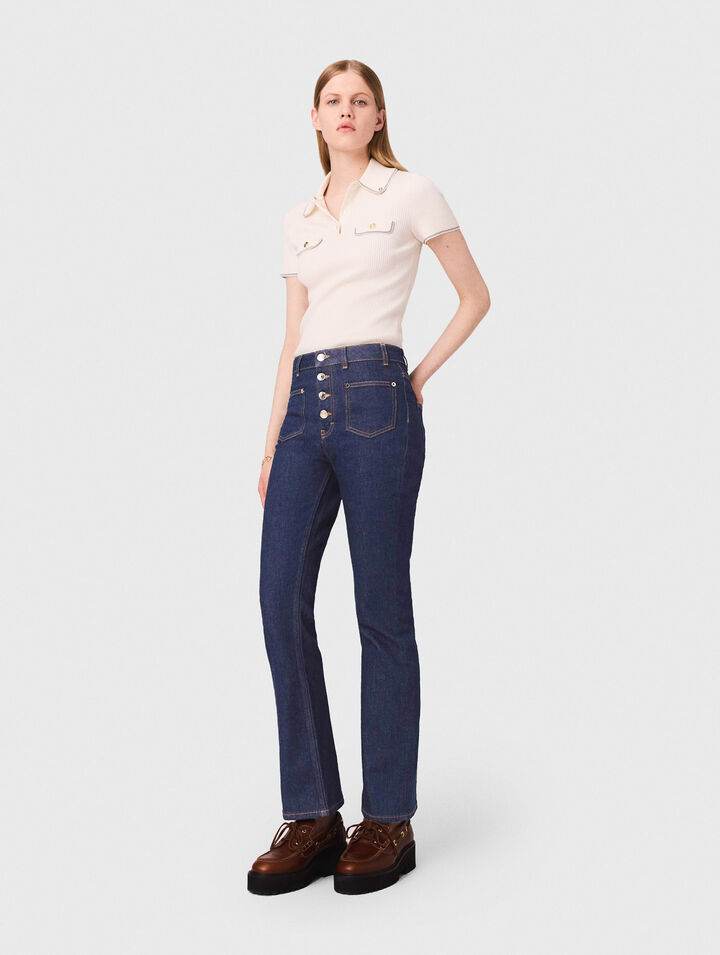 Jean denim à poches