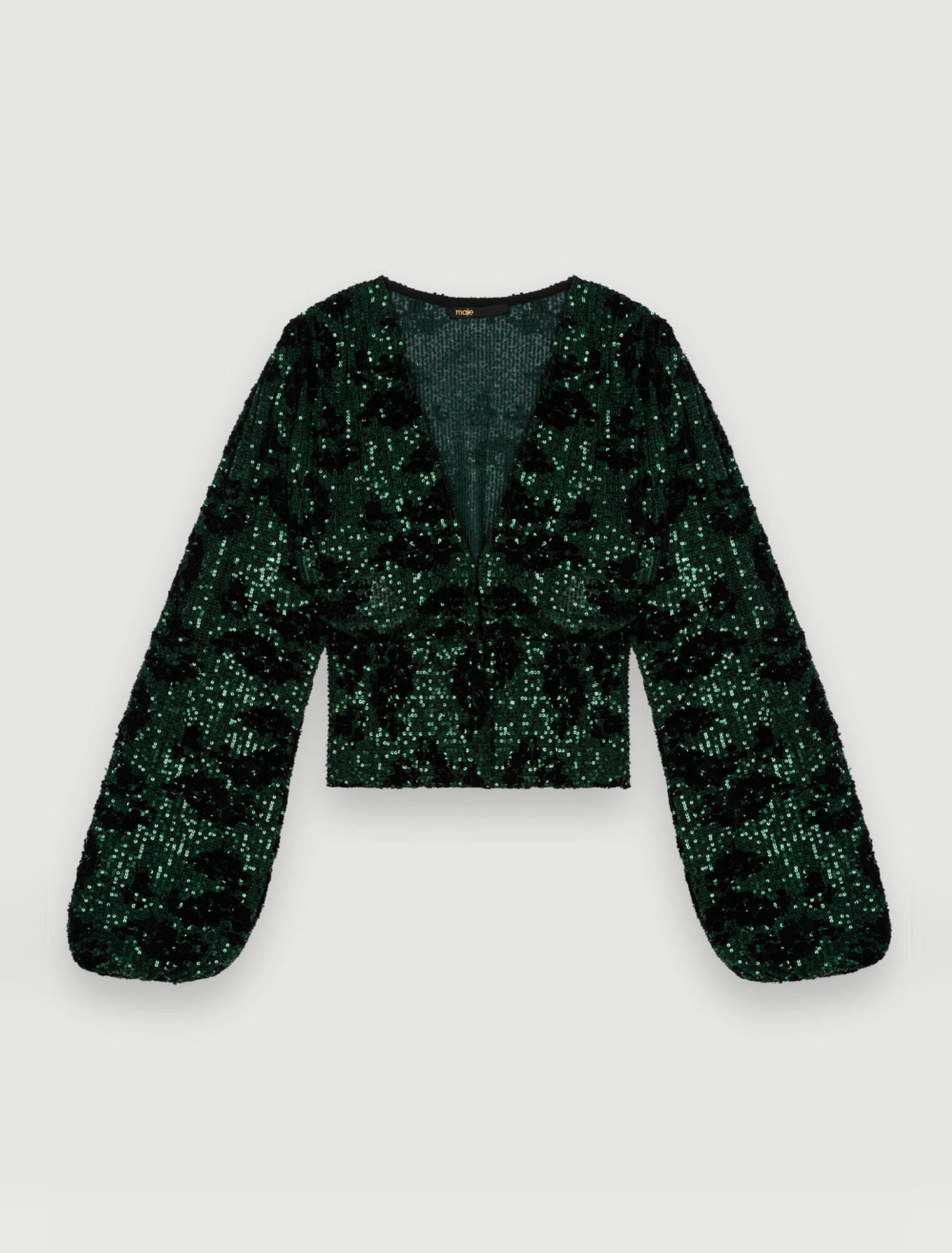 Sequin-embroidered top
