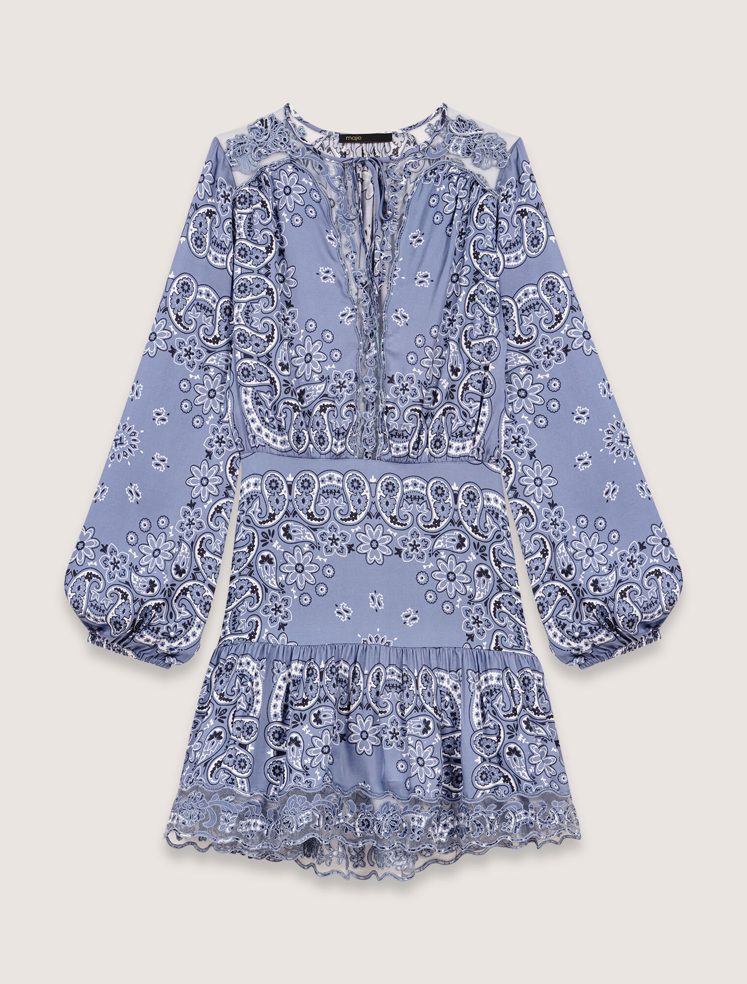 Robe courte fluide imprimée