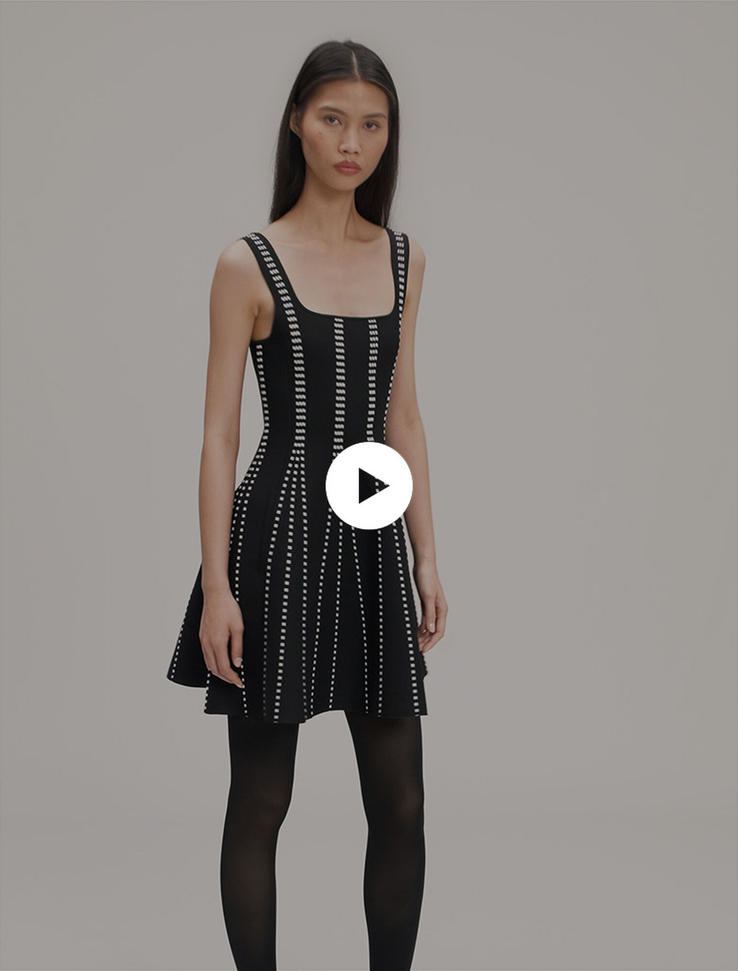 Short jacquard knit dress