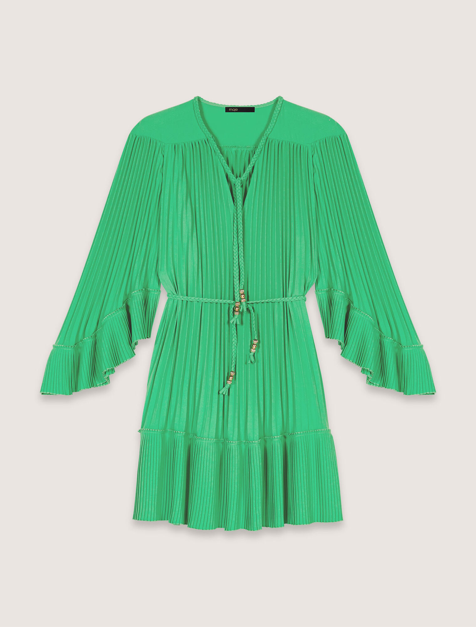 Robe courte plissée